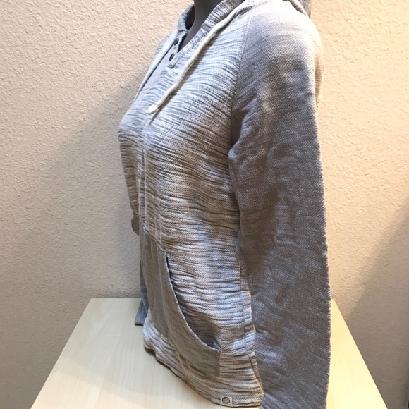 Free Planet Hoodie. Heather Grays.  Raglan Sleeve. Adult Small. NWOT. - Picture 3 of 12